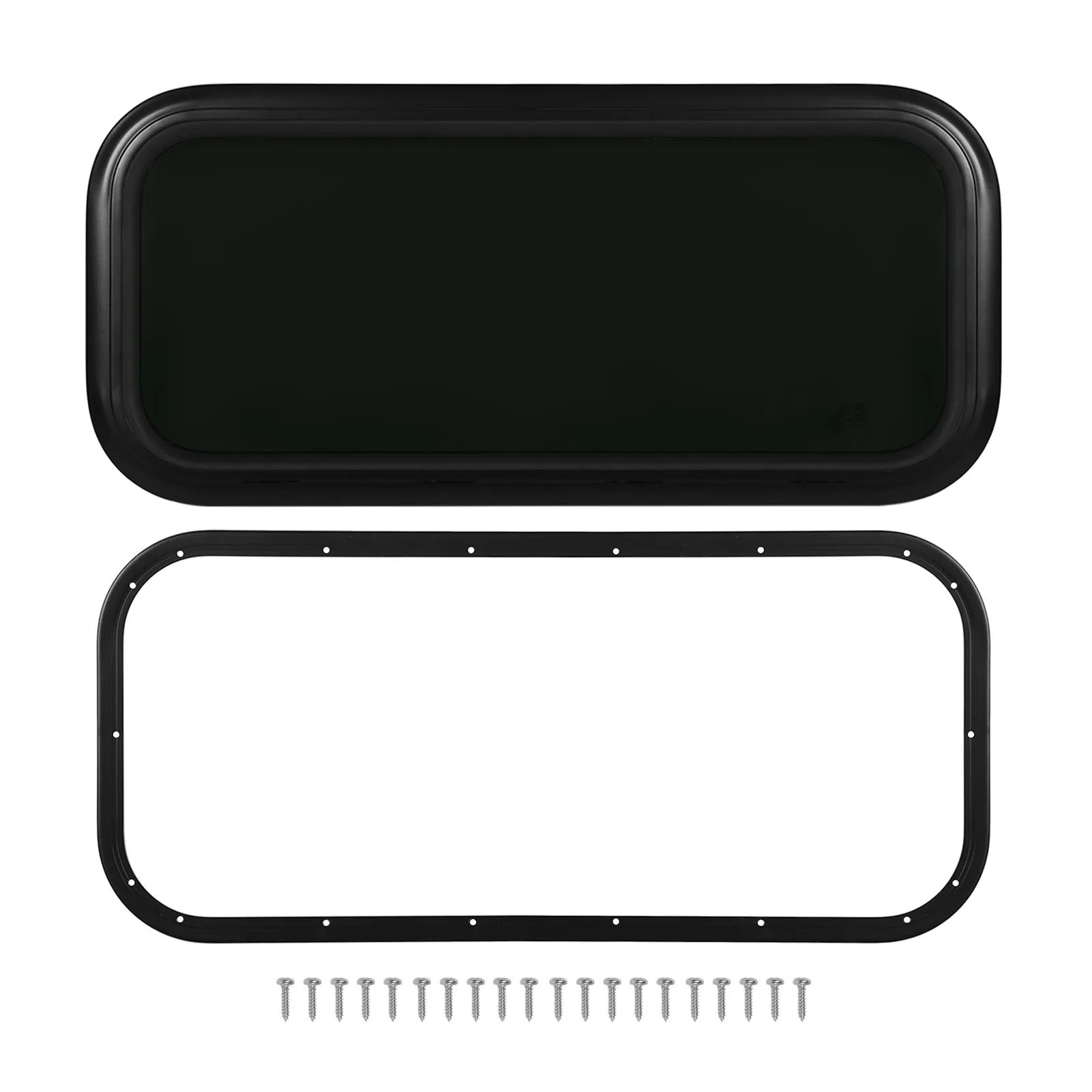 

Стационарное окно для автофургона 900 x 400 мм, из алюминиевого сплава, черное, с закаленным стеклом, с защитой от УФ-излучения, для прицепа, каравана, кемпера, автодома