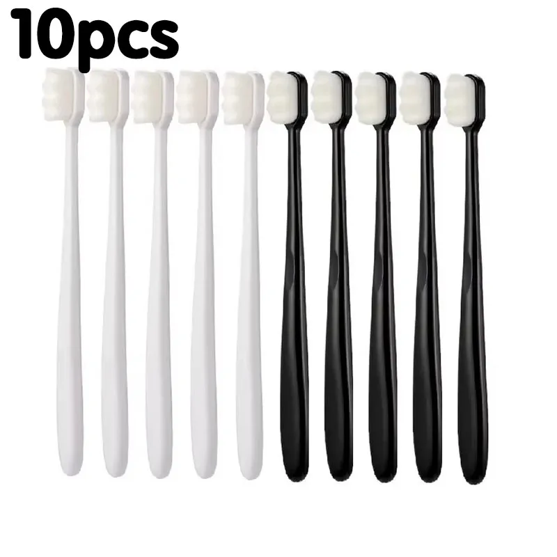 

10/5/1pcs Soft Toothbrush With Millions Of Nano Bristles For Adults, Deep Cleaning For Teeth, Portable Travel Oral Care Brush