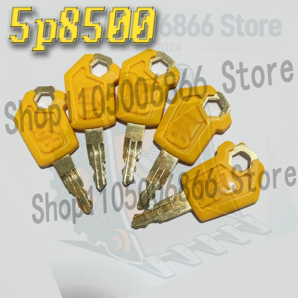 

1/5/10/20PCS 5P8500 Yellow Excavator Keys With Ca Logo CAT305.5 307 313 320D2GCE2 New Start Ignition Key