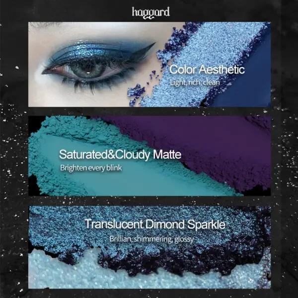 haggard scepter smoky 5color eyeshadow palette black gold sleeping silkworm pink blue chameleon flash contouring matte eyeshadow