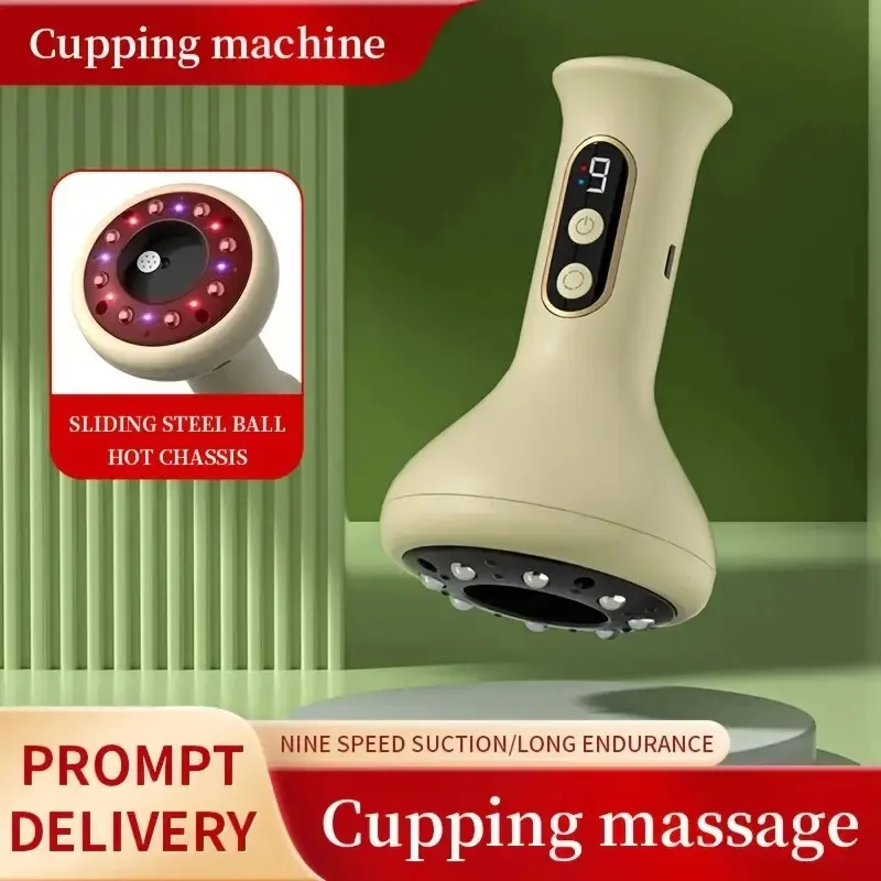 USB rechargeable abdominal massager with adjustable scraping force, handheld arm and leg massager
