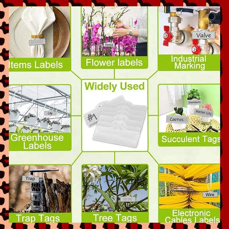 

A72P 50PCS Tree Double-Sided Tags Outdoor Identification With Metal Wires For Plant Markers, Tree Tags,
