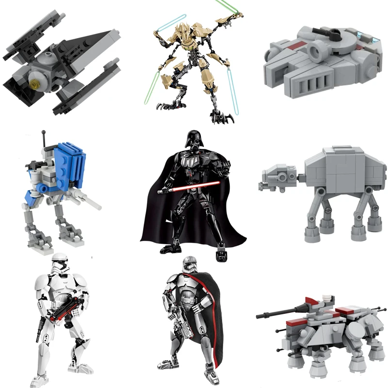 Juguetes de Star Wars, Bloques de Construcción ‌ Bloques de Construcción del Modelo de la Nave Espacial Halcón Milenario de Star Wars, Transporte Blindado Todoterreno de Darth Vader