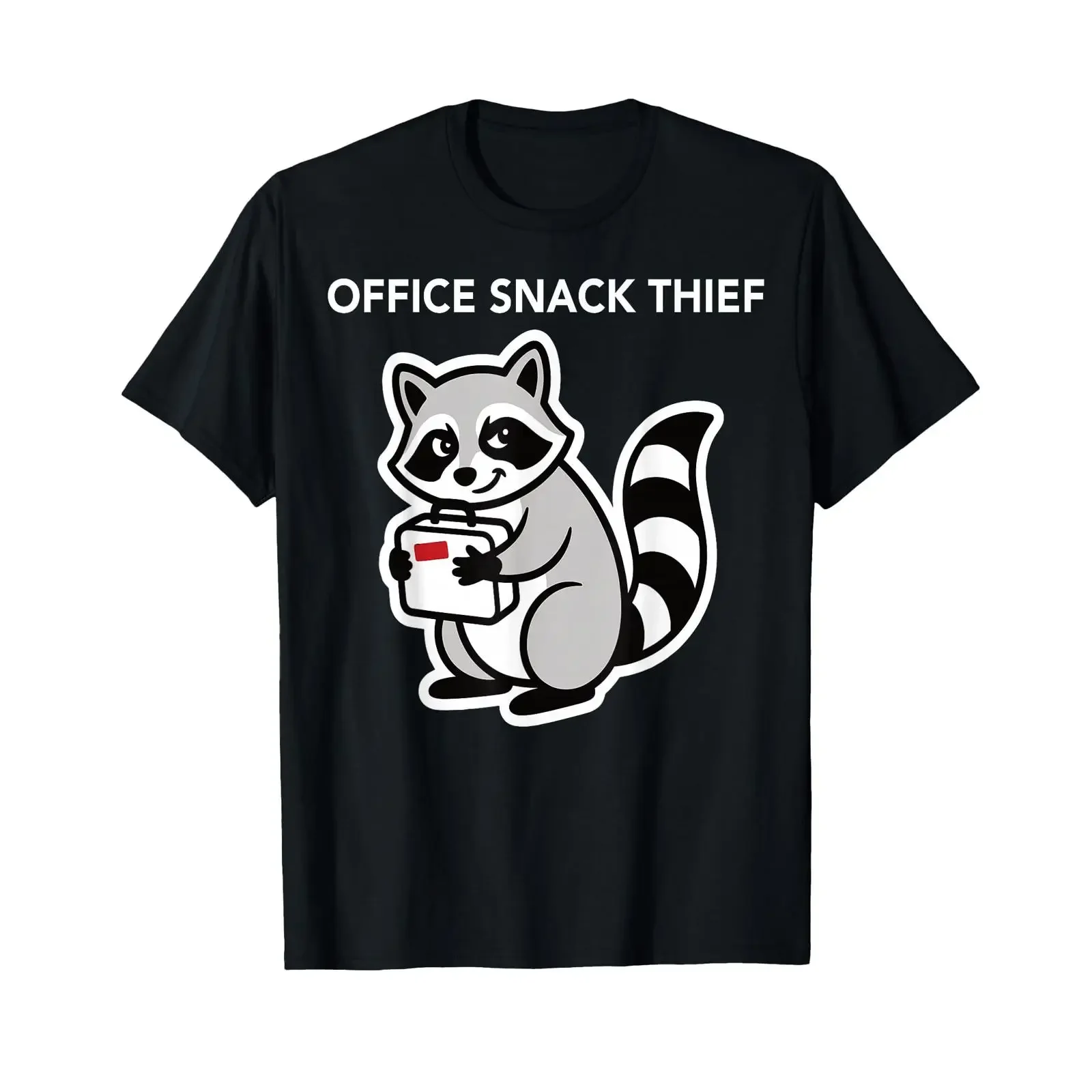 Office Snack Thief Raton Laveur Humour Bureau T Shirt vintage Washed Slightly Soft Unisex Breathable Top For Everyday Wear
