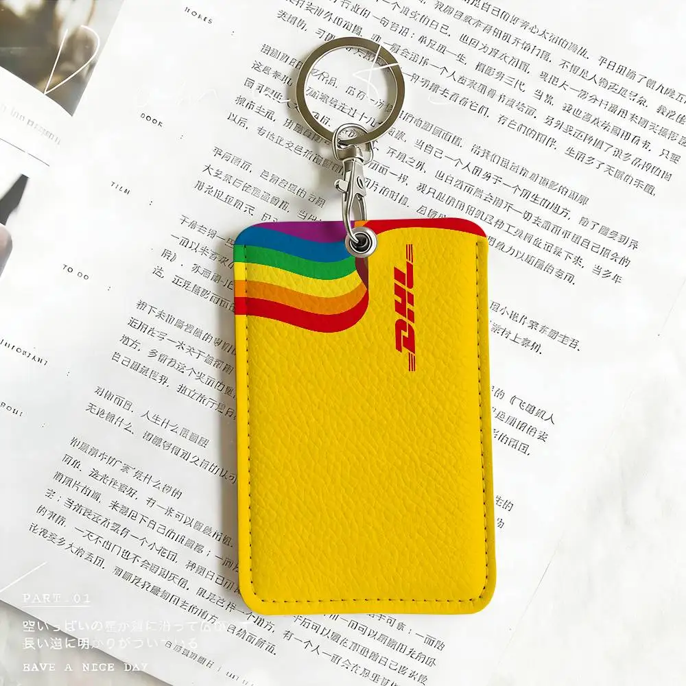 Modische Logo D-DHL Kartenhalter Studentenausweis-Schutzhüllen Studenten-Campus-Zugangskarten Schlüsselanhänger Diebstahlschutz – Detail 7