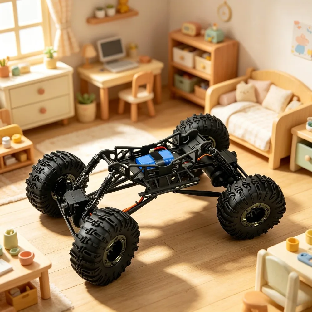 

Детский радиоуправляемый внедорожник-краулер 4WD в масштабе 1/10, готовый к запуску (RTR), с радиоуправлением 2,4 ГГц, двумя моторами, полным приводом, USB-зарядкой и литий-ионным аккумулятором