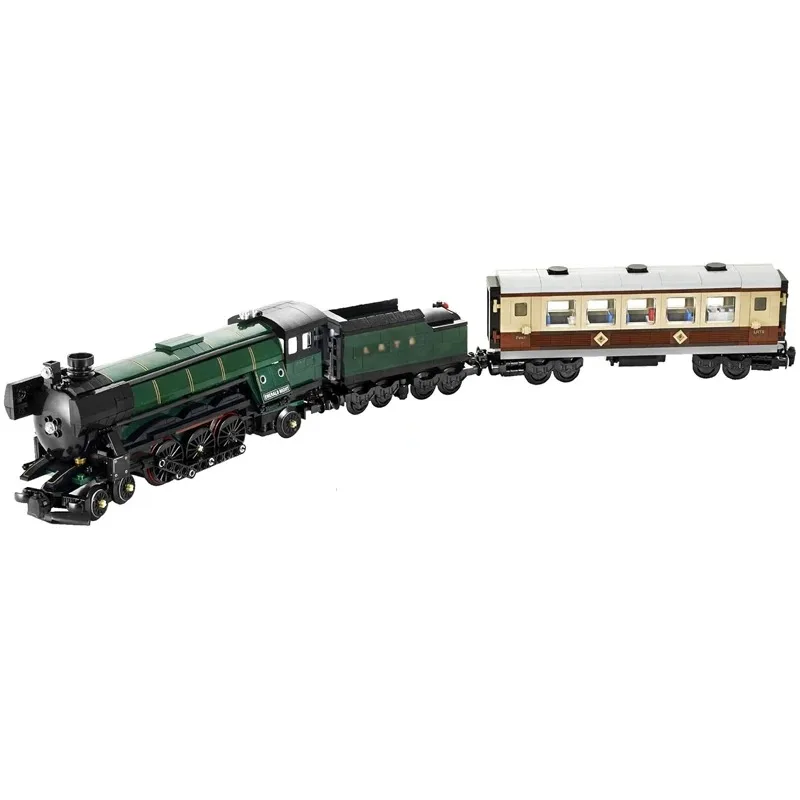 Hot Toys New City Retro Steam Train Large-Scale Technical Brick Compatible 10194 Building Blocks Set Toys for Adults Children