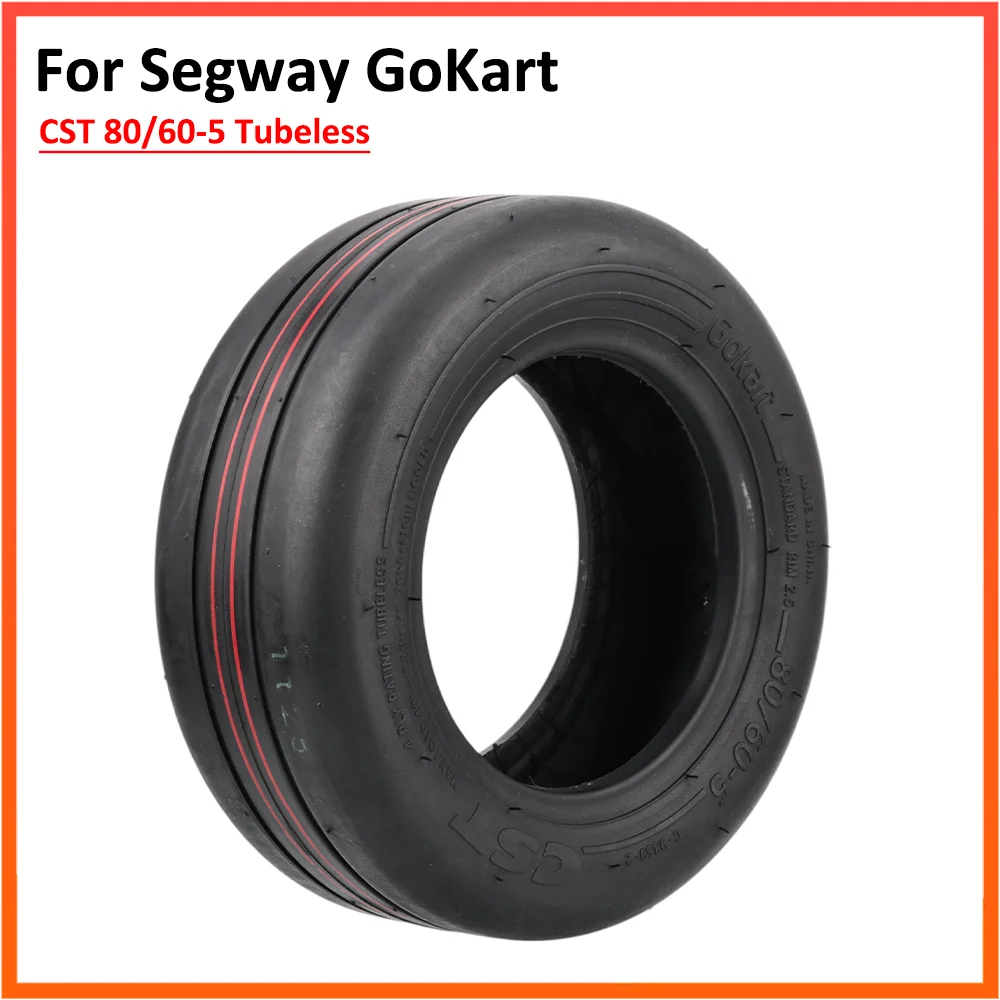 Neumático de rueda delantera CST 80/60-5 para Segway Gokart Pro Kit Karting neumático exterior piezas sin cámara de vacío