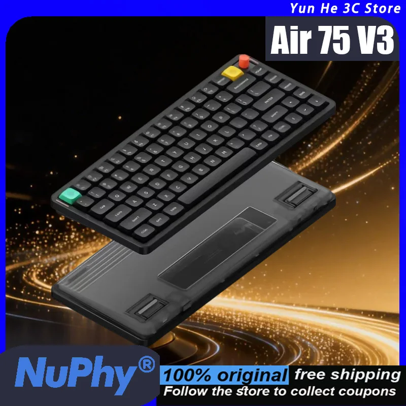 NuPhy Air 75 V3 Keyboard Low-profile silent wireless tri-mode compatible with Apple Mac slim and lightweight for office use