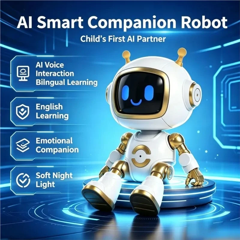 AI Intelligent Dialogue Children'S Desktop Robot Overseas Version DeepSeek Bean Bag Toy Robot DropShipping