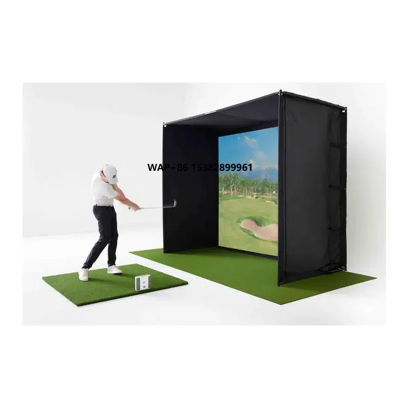 

Golf Simple Projection Screen Simulator Framework Practice Net Strike Cage