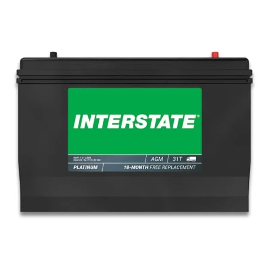 

Marine Deep Cycle Battery 12V 100Ah 925CCA Pure Matrix Power Commercial Battery Pure Lead AGM Replacement Group 31 Dark Blue He