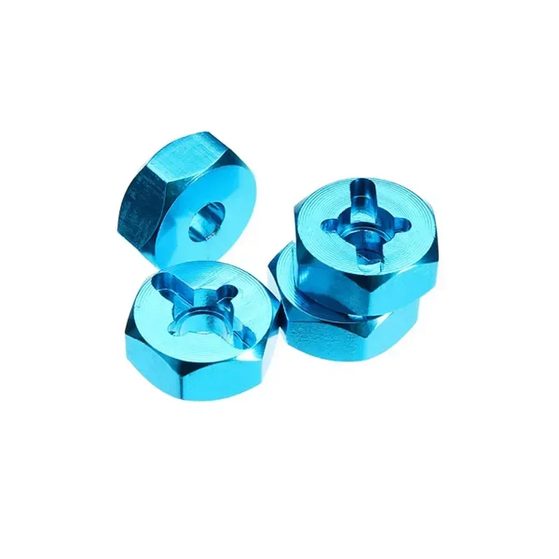 4 Uds llanta de rueda combinadora Hexagonal 7Mm actualización 12Mm adaptador de Metal para neumáticos 1/18 Wltoys A949 A959 A969 A979 K929 1/10