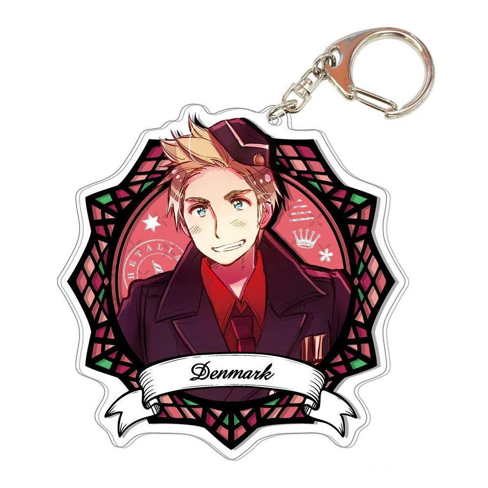 Loen Anime Peripheral Store Hetalia: Axis Powers Finland Prussia Hungary Austria Acrylic Keychain Pendant Fans  Gifts About 6cm