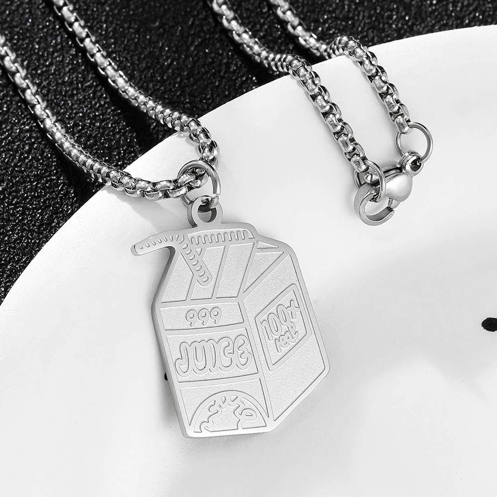 JUICE WRLD 999 Pendant Necklace Keychain Funny Beverage Box Choker Jewelry Gifts for Boys Girls Accessories