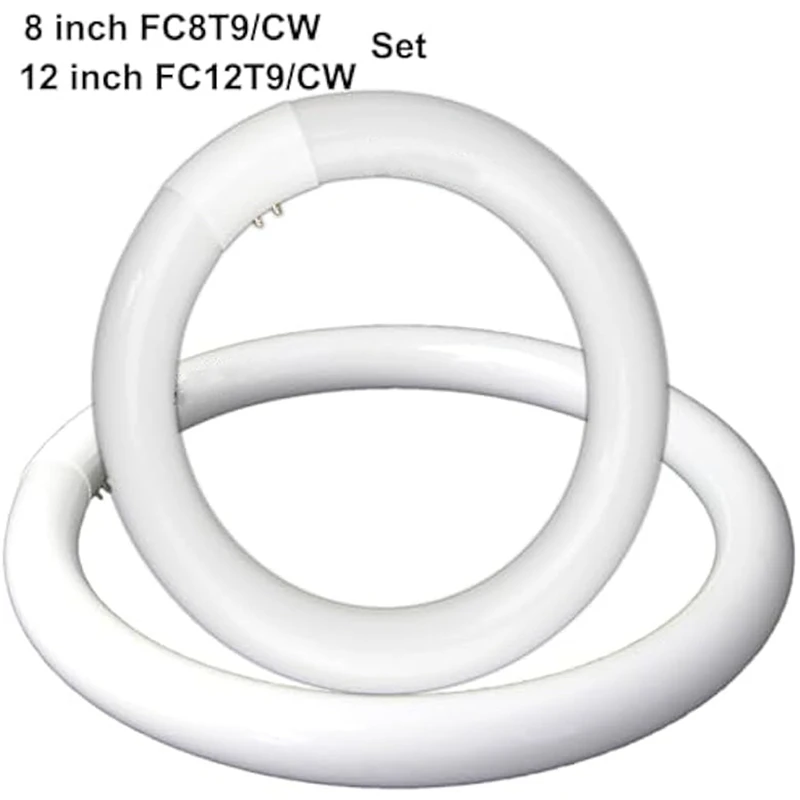 Imagem -04 - Conjunto de Lâmpadas Fluorescentes Redondas Lâmpadas Circulares Cool White Fc8t9 cw 22 w e Fc12t9 cw 32 w Pacote t9 22 Watts