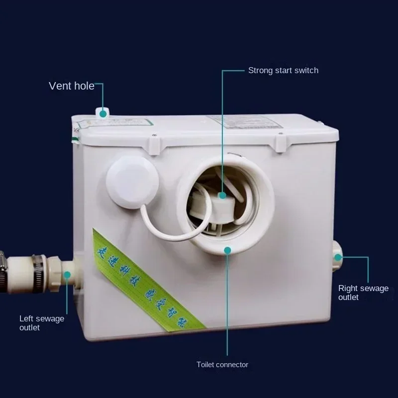 Imagem -05 - Bomba de Pulverizador Sanitário Elétrico Tratamento Automático Pia de Banheiro Esmagado Levantador de Esgoto de Tanque Séptico 500w