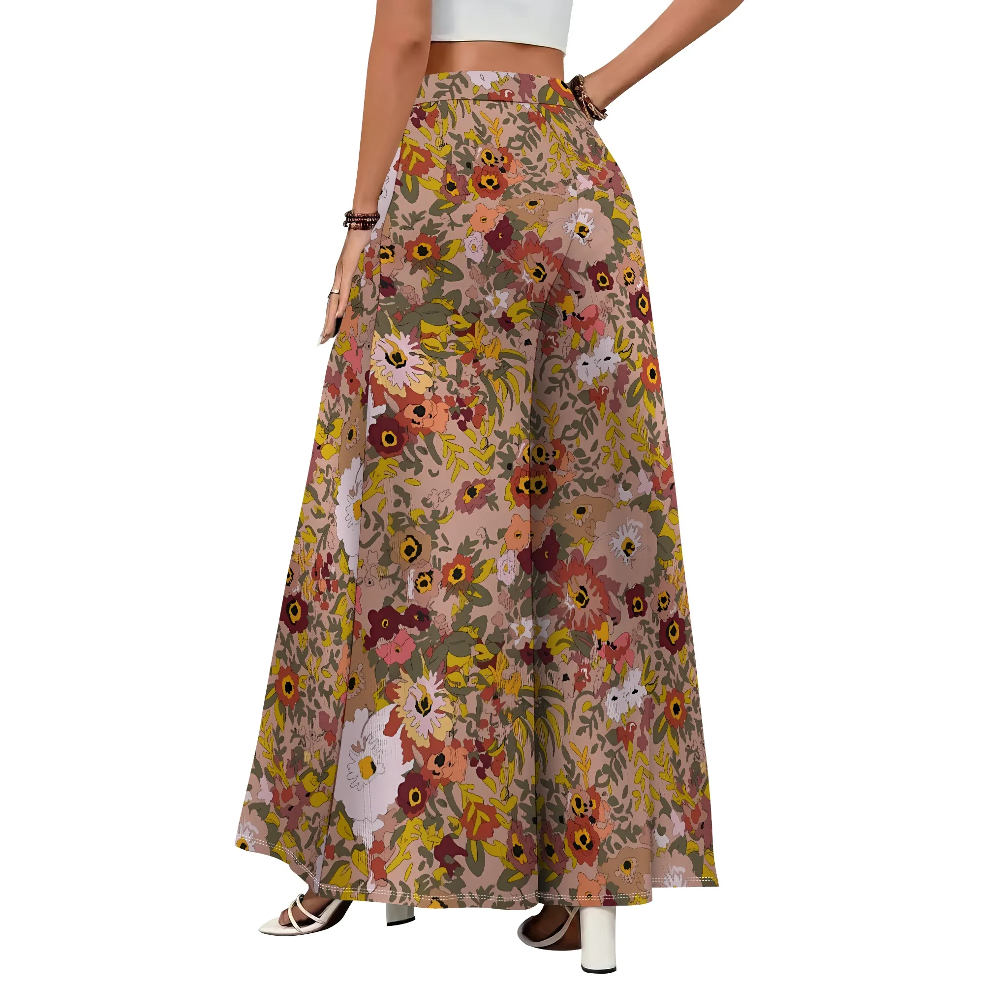 Рисунок 3 - EQQZD Женские бордовые брюки-клеш