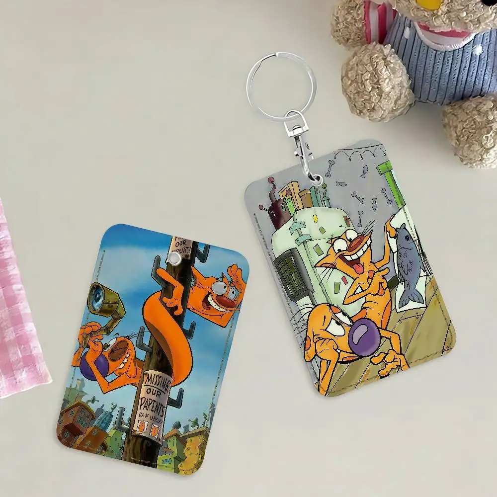 

Cartoon C-Catdog Card Holder Suitable For Bank Access Library Parking Bus Subway And Keychain