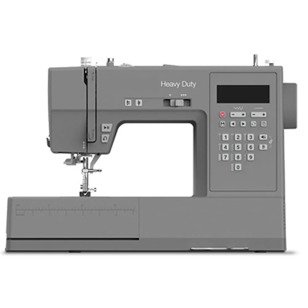 HD6705C Electronic Heavy Duty Sewing Machine with 411 Stitch Applications - Sewing Made Easy, Large, Gray