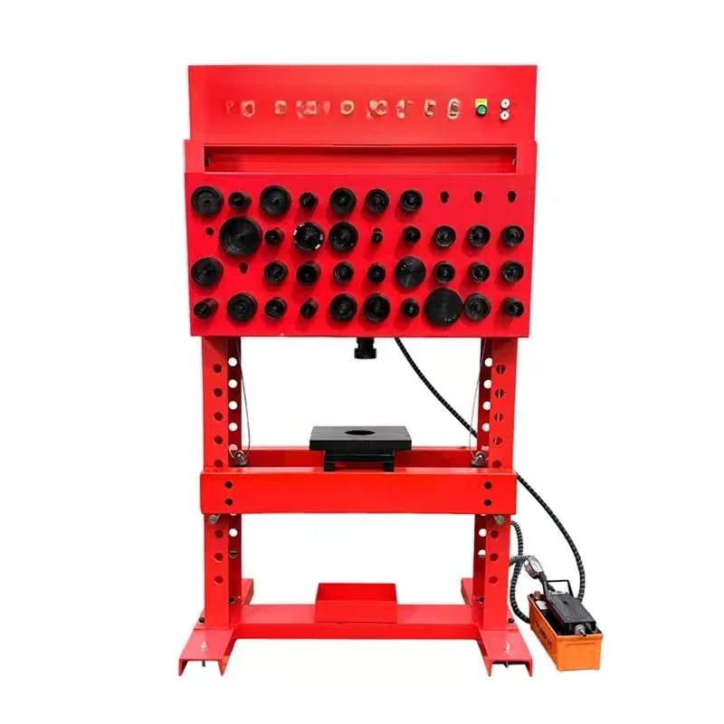 Replacement machine, electro-hydraulic automobile rubber sleeve disassembly and assembly tool, press chassis