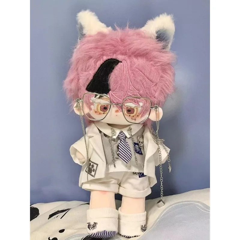 20cm Cool Handsome Street Uniform Coat Shirts Vest Shorts Clothes Outfits 20cm Plush Stuffed Doll Accessories Outfits Gifts