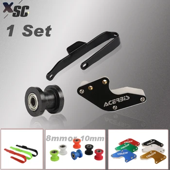 Motorrad Schwinge Schutz Kette Slider Hintere Abdeckung Kette Protector Schutz Guide Roller Rad Schutz Set Pit Dirt Bike Racing