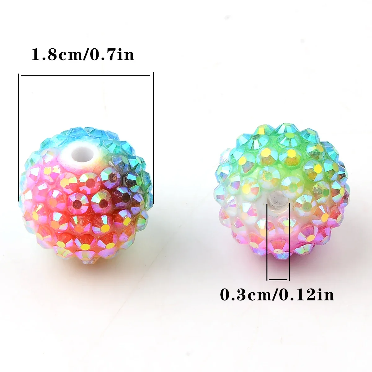 4pcs Hand paint color thorn ball acrylic bead，Hand-paint Loose Spacer Bead，For Gifts Make Bracelet necklace anklet Diy Accessory