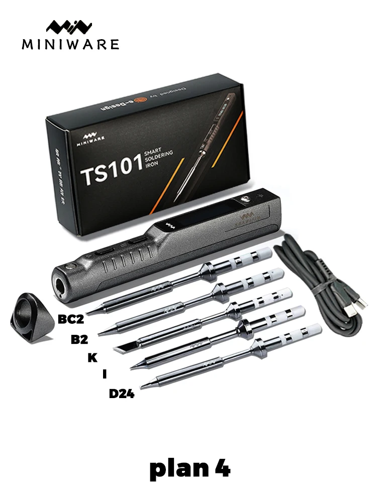 Original ts101 lötkolben 65w mini tragbar einstellbare temperatur lcd neues upgrade ts100 mit lötkolbens pitzen satz