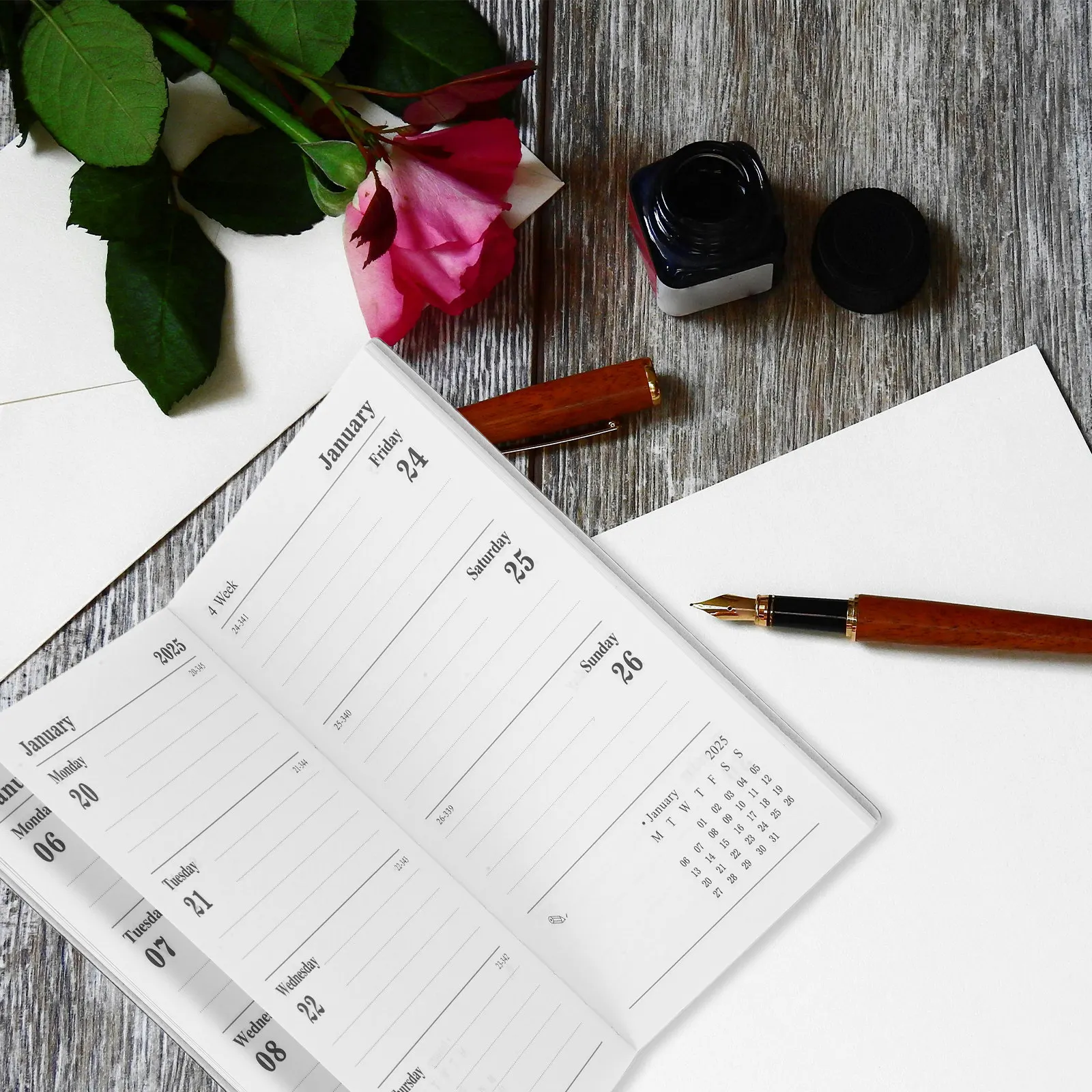 Compact Hardcover Planner 2025 A6 Slim Weekly Appointment Diary for Student Office Home Use Starlight Color Schedule Notebook