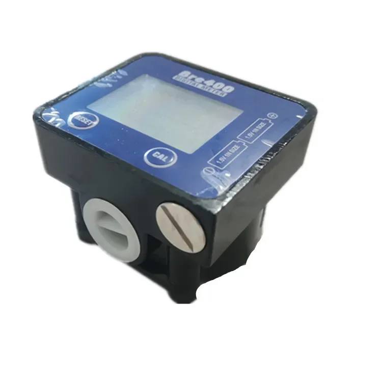 High Precision Electronic Digital Display Metering Oil Gauge Elliptical Gear Flow Meter Oil Hydraulic1/2 Gauge Blue Oil Gauge