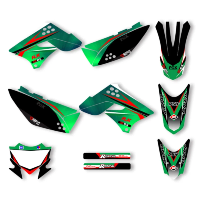 

SPACE Motorcycle Graphics Decals Stickers for KAWASAKI 2013 2014 2015 KLX125 150 Decals Stickers Kits 001