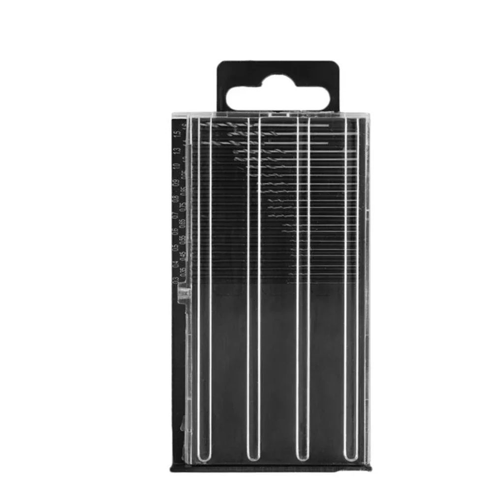 Mini broca de acero de alta velocidad, juego de brocas helicoidales HSS, modelo artesanal con piezas de reparación de estuche, 0,3mm-1,6mm, 20 piezas