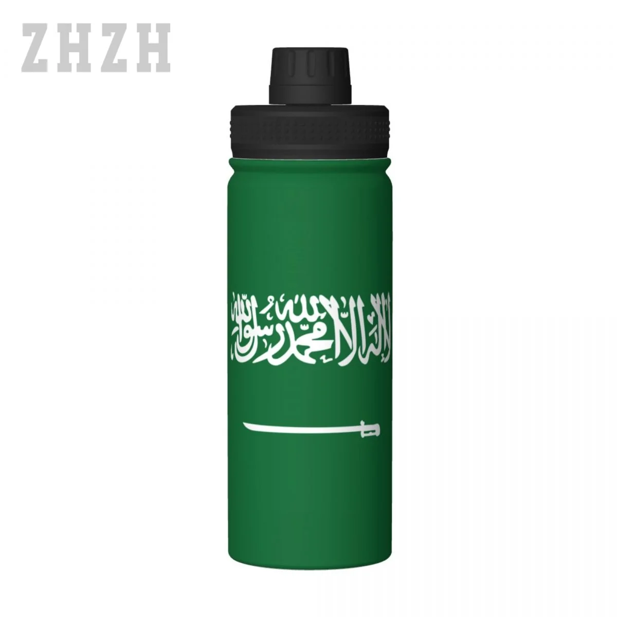 Unisex Sports Water Thermos Bottle Saudi Arabia Flag Saudi Arabian 304 Stainless Steel Double-layer Insulation Cold And Hot