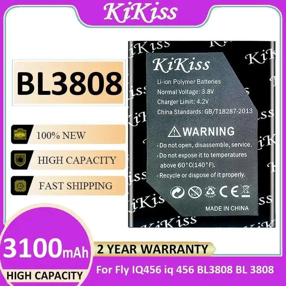 

3100Mah Good Low-Temperature Performance Fast Charging Mobile Phone Battery For Fly IQ456 IQ 456 BL3808 BL 3808