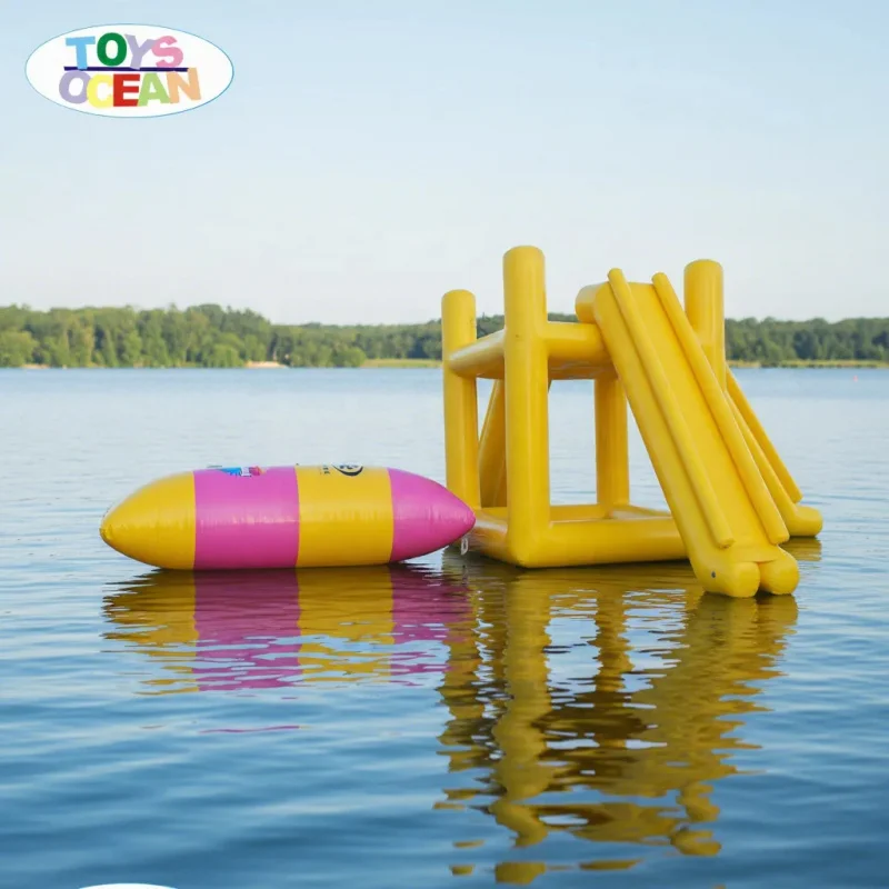 New Floating Inflatable Slide Tower for Water Catapult Blob for Lake Game