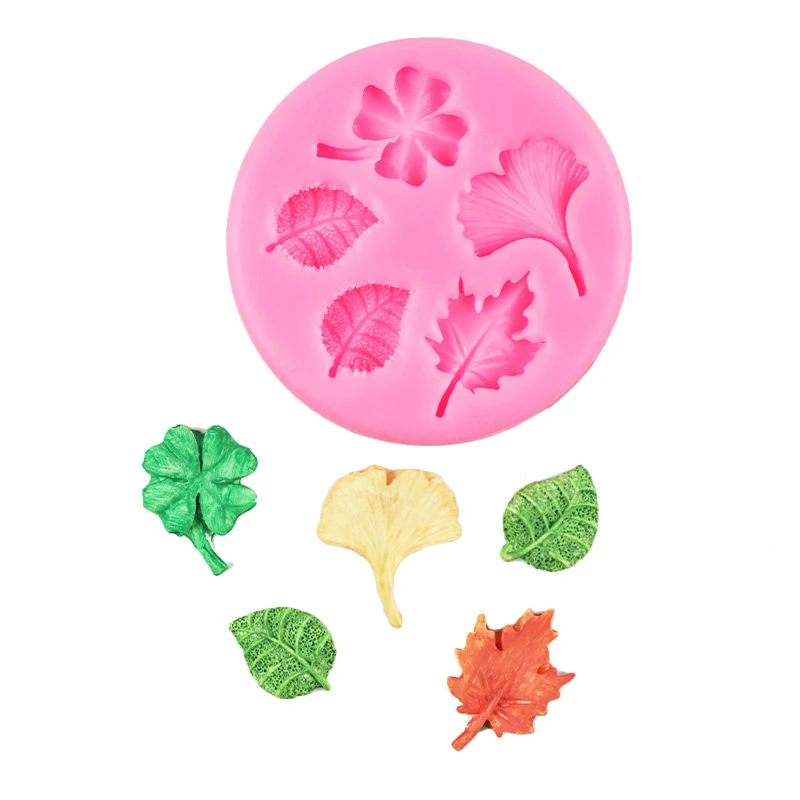 1Pc Leaves Shape Silicone Mold DIY Chocolate Silicone Baking Fondant Cake Decorating Tools Handmade Candle Mold