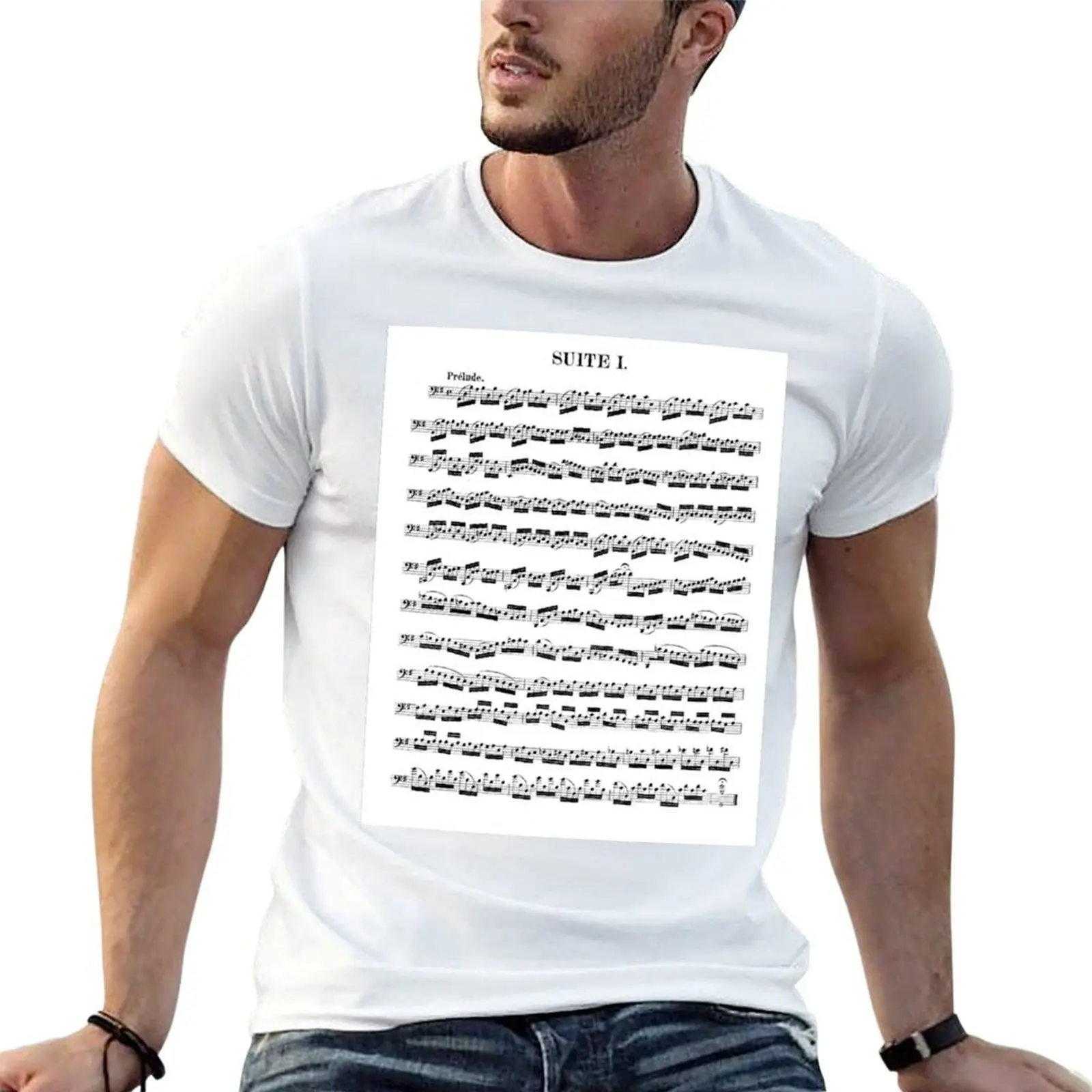 

Bach Cello Suite I Prelude T-Shirt anime t shirts oversize funny t shirts man man t shirt summer T-shirt