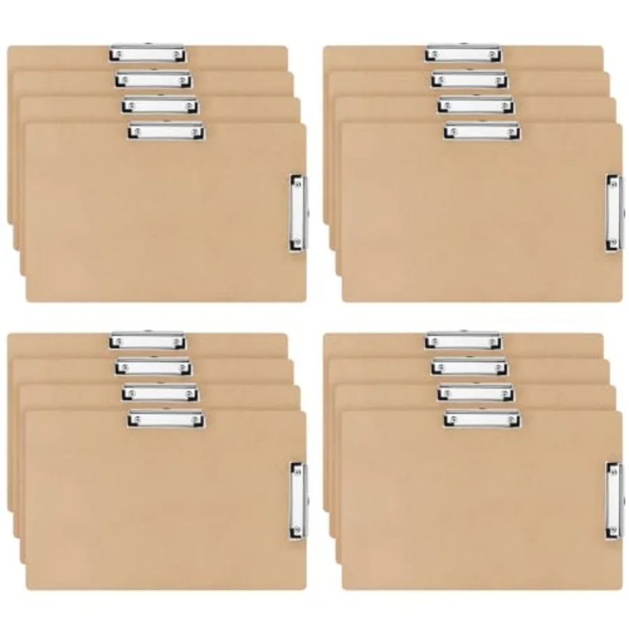 

Доска-клипборд деревянная 11x17 дюймов с низкопрофильным зажимом, коричневая, двойной зажим для горизонтального рисования, из твердого картона, для ландшафтных работ