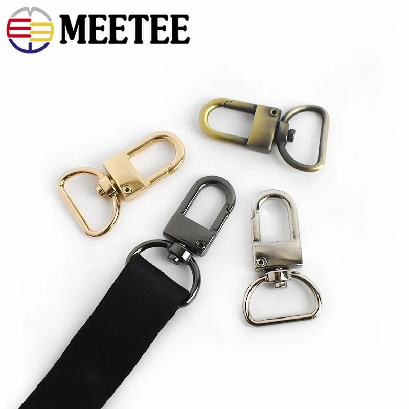 5/10/20Pcs 13/16/19mm Metal Strap Buckles D Tail Handbag Hangers Swivel Trigger Clasp Webbing Buckle DIY Hardware Accessories