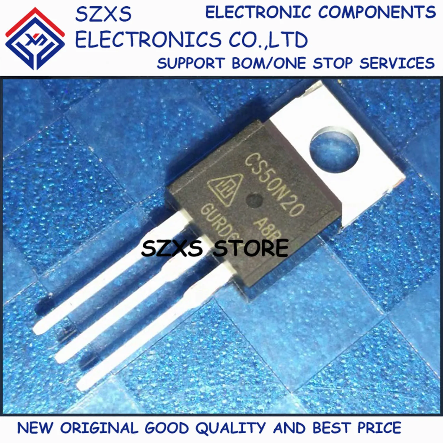 

New Original 10Pcs CS50N20 CS50N20A8R TO-220 200V 50A MOSFET Field-Effect Transistor In Stock Electronic Components Good Quality