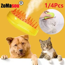 Cat Steam Brush Steamy Dog Brush 3 in 1 Built-in Electric Spray Cat Hair Brushes for Massage Pet Grooming Comb Hair Removal Comb