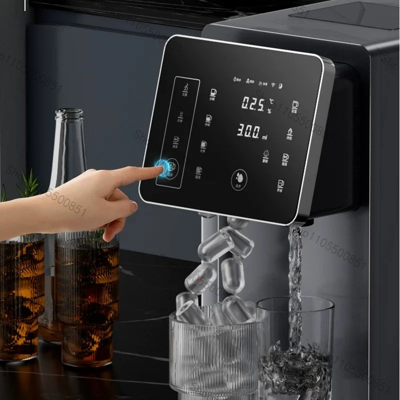 3-in-1 Ice Maker Water Dispenser Countertop Instant Hot Cold Water Large Capacity Energy Saving