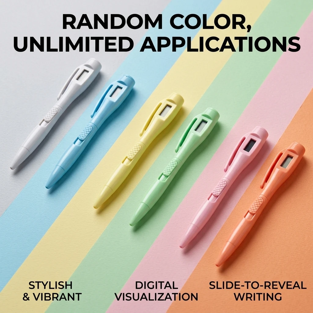 1pc Novelty Ballpoint Pen with Digital Clock Electronic Pens Exam Blue Pen Core Signature Pens Writing School Student Stationery