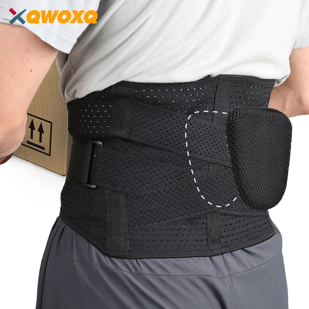 

Back Brace for Lower Waist Pain, Breathable Lower Back Brace with Lumbar Pad, Lumbar Pain Relief for Herniated Disc, Sciatica