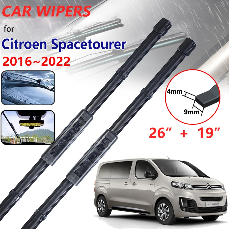 Car Wiper Blade for Citroen Spacetourer Accessories K0 2016~2022 2021 2020 Window Blade Rubber Front Window Car Windshield Wiper