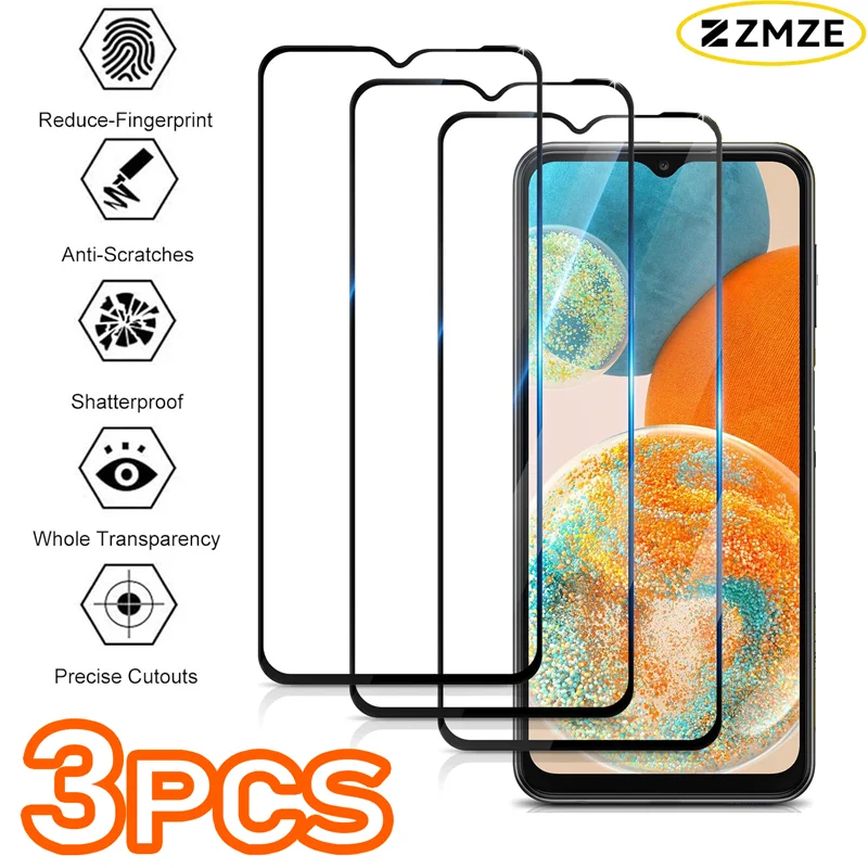 3 piezas de vidrio templado para Samsung Galaxy A05 A15 A25 A35 A55 A04 A56 A72 A34, Protector de pantalla para Samsung A9 A8 A7 A6 2018