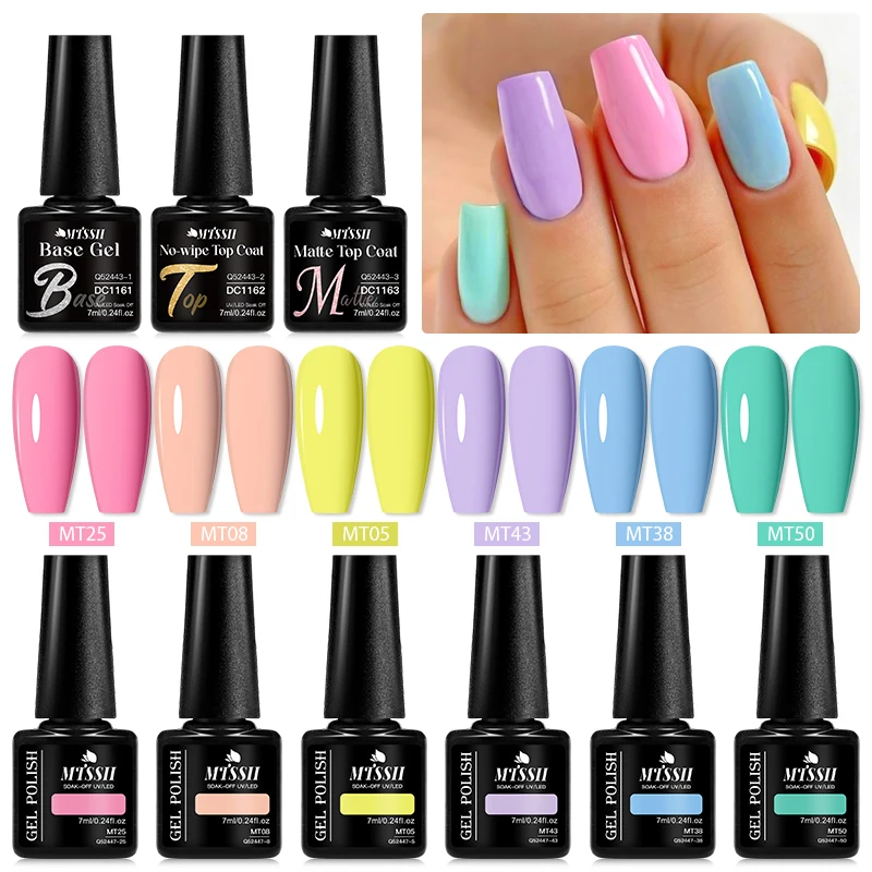 9 pz/set smalto per unghie Gel colori popolari rosa rosso nero In autunno Semi permanente Soak Off UV LED Nail Art Gel smalto per unghie