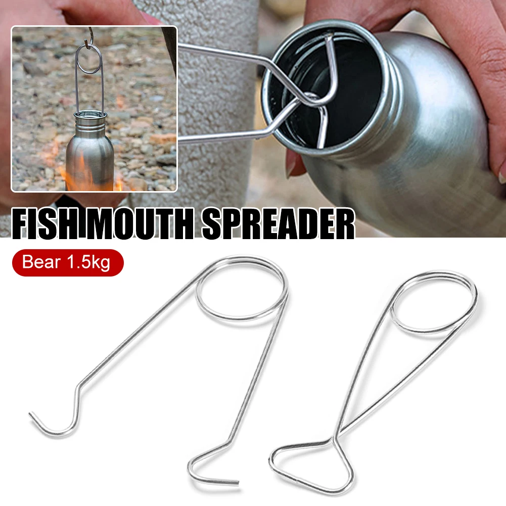 

Portable Fish Mouth Spreader Stainless Steel Fishing Decoupling Device Fish Mouth Opener Water Bottle Hanger Camping Accessories