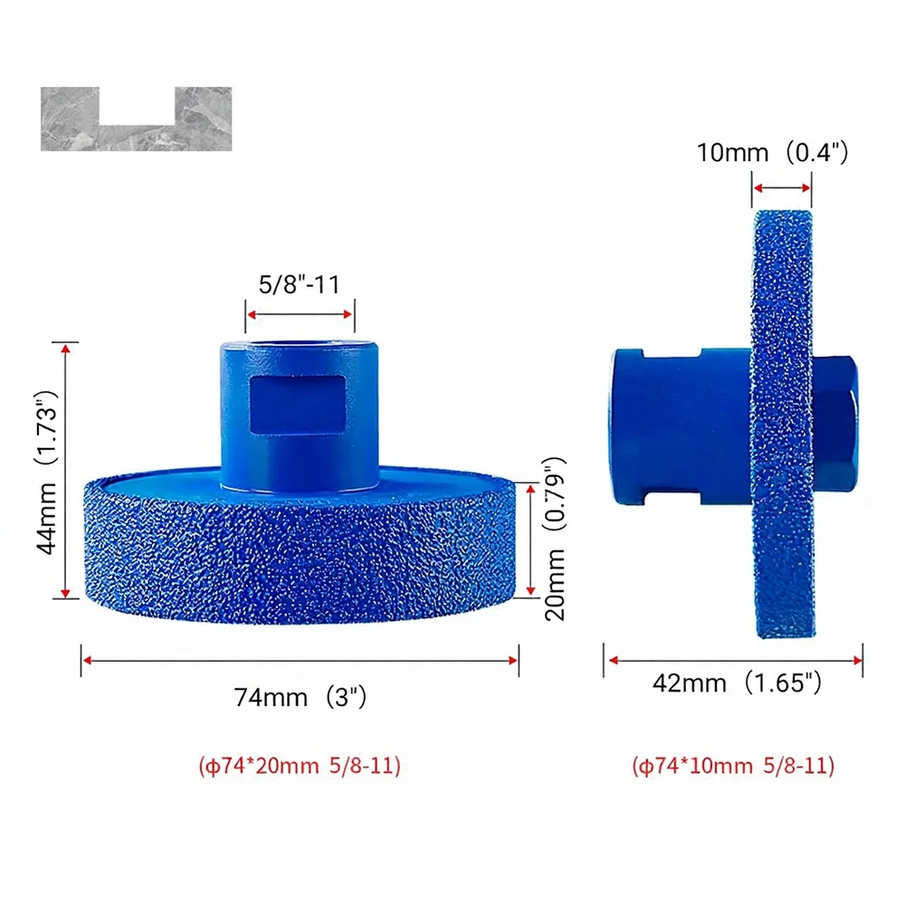 Brazed Diamond Flat Grinding Wheel Tool For Stone Tile Flat Grinding Wheel Abrasive Tools Standard 58-11 Threaded Interface